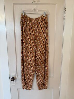 Flax Patterned Pants - Small